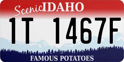 ID license plate 1T1467F
