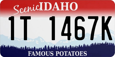 ID license plate 1T1467K