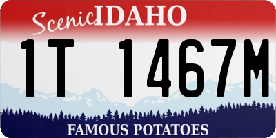 ID license plate 1T1467M