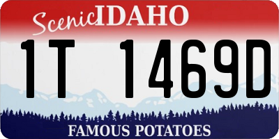 ID license plate 1T1469D