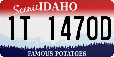 ID license plate 1T1470D
