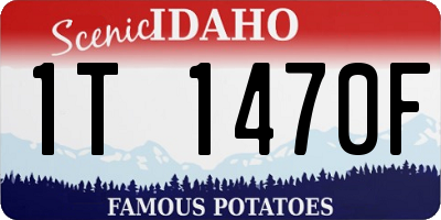 ID license plate 1T1470F