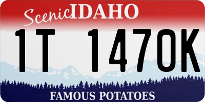 ID license plate 1T1470K