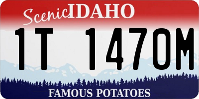 ID license plate 1T1470M