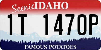 ID license plate 1T1470P