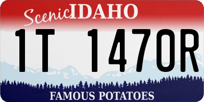 ID license plate 1T1470R