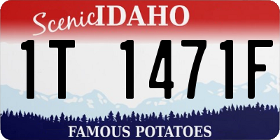 ID license plate 1T1471F