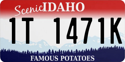 ID license plate 1T1471K