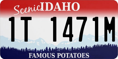 ID license plate 1T1471M