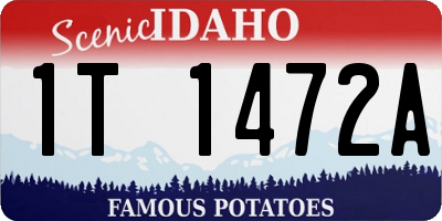 ID license plate 1T1472A