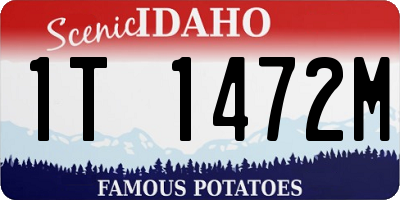 ID license plate 1T1472M