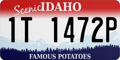ID license plate 1T1472P