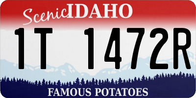 ID license plate 1T1472R