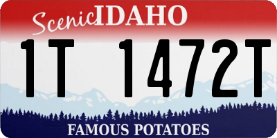 ID license plate 1T1472T