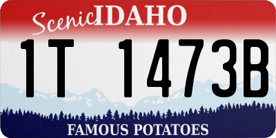 ID license plate 1T1473B