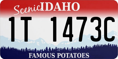 ID license plate 1T1473C