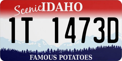 ID license plate 1T1473D
