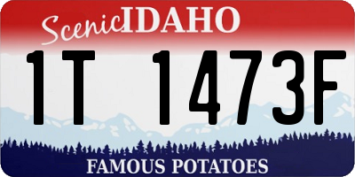 ID license plate 1T1473F
