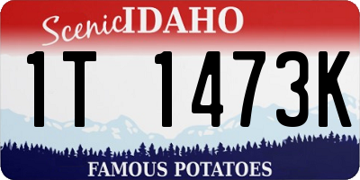 ID license plate 1T1473K