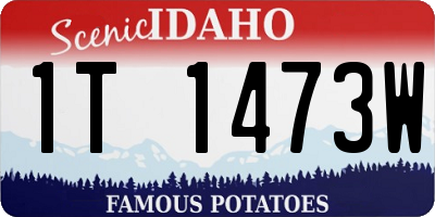 ID license plate 1T1473W