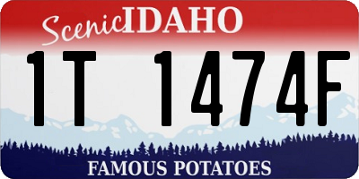 ID license plate 1T1474F