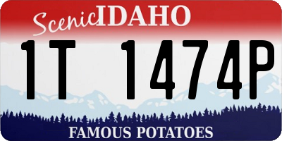 ID license plate 1T1474P
