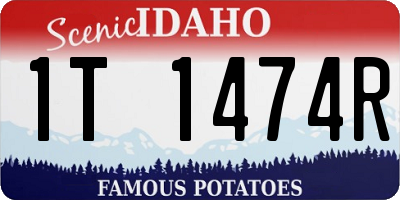 ID license plate 1T1474R