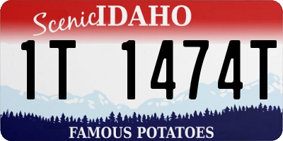 ID license plate 1T1474T