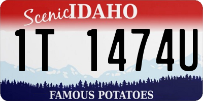 ID license plate 1T1474U