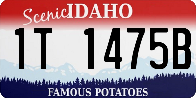 ID license plate 1T1475B