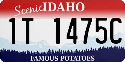 ID license plate 1T1475C