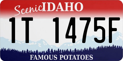 ID license plate 1T1475F