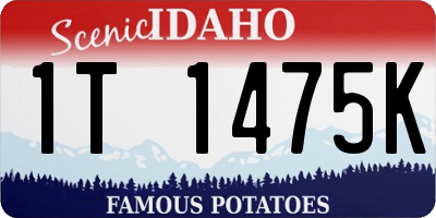 ID license plate 1T1475K