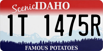 ID license plate 1T1475R