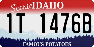 ID license plate 1T1476B