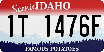 ID license plate 1T1476F