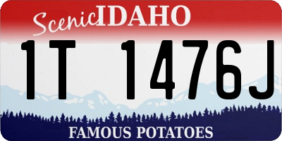 ID license plate 1T1476J