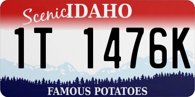 ID license plate 1T1476K