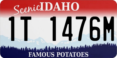 ID license plate 1T1476M