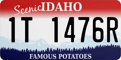 ID license plate 1T1476R