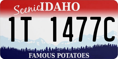ID license plate 1T1477C