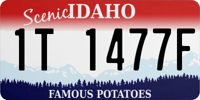 ID license plate 1T1477F
