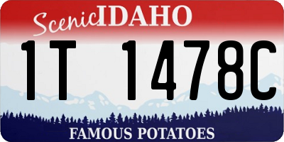 ID license plate 1T1478C