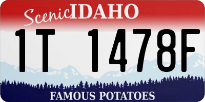 ID license plate 1T1478F