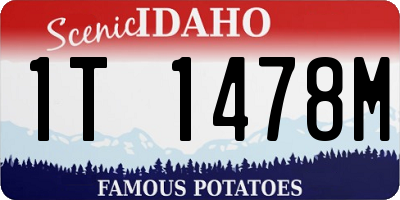 ID license plate 1T1478M