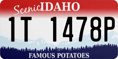 ID license plate 1T1478P
