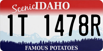 ID license plate 1T1478R
