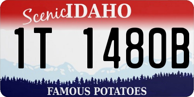 ID license plate 1T1480B