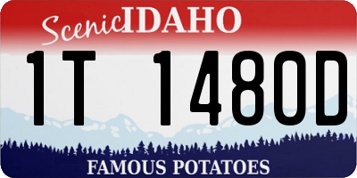 ID license plate 1T1480D
