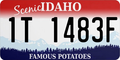 ID license plate 1T1483F